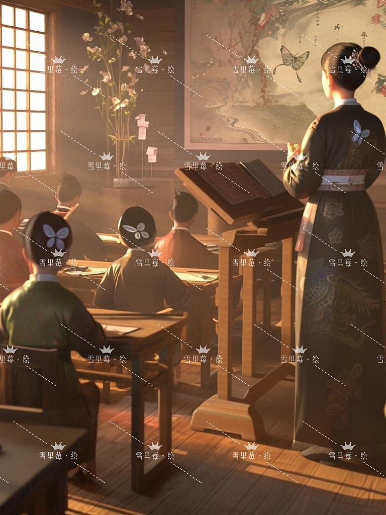 2024·9·10教师节插画特辑（aigc-古风）（图ZMzc2OTM2NjY0） - AI作品 - 站酷设计师雪里莓工作室原创素材 - 站酷ZCOOL
