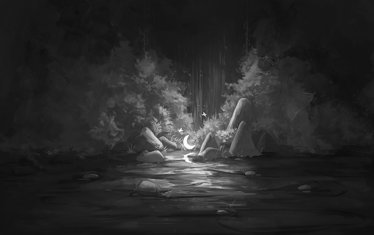 月溪间插画（图ZMzI3NzIwOTE2） - 概念设定 - 站酷设计师王王shuai原创素材 - 站酷ZCOOL