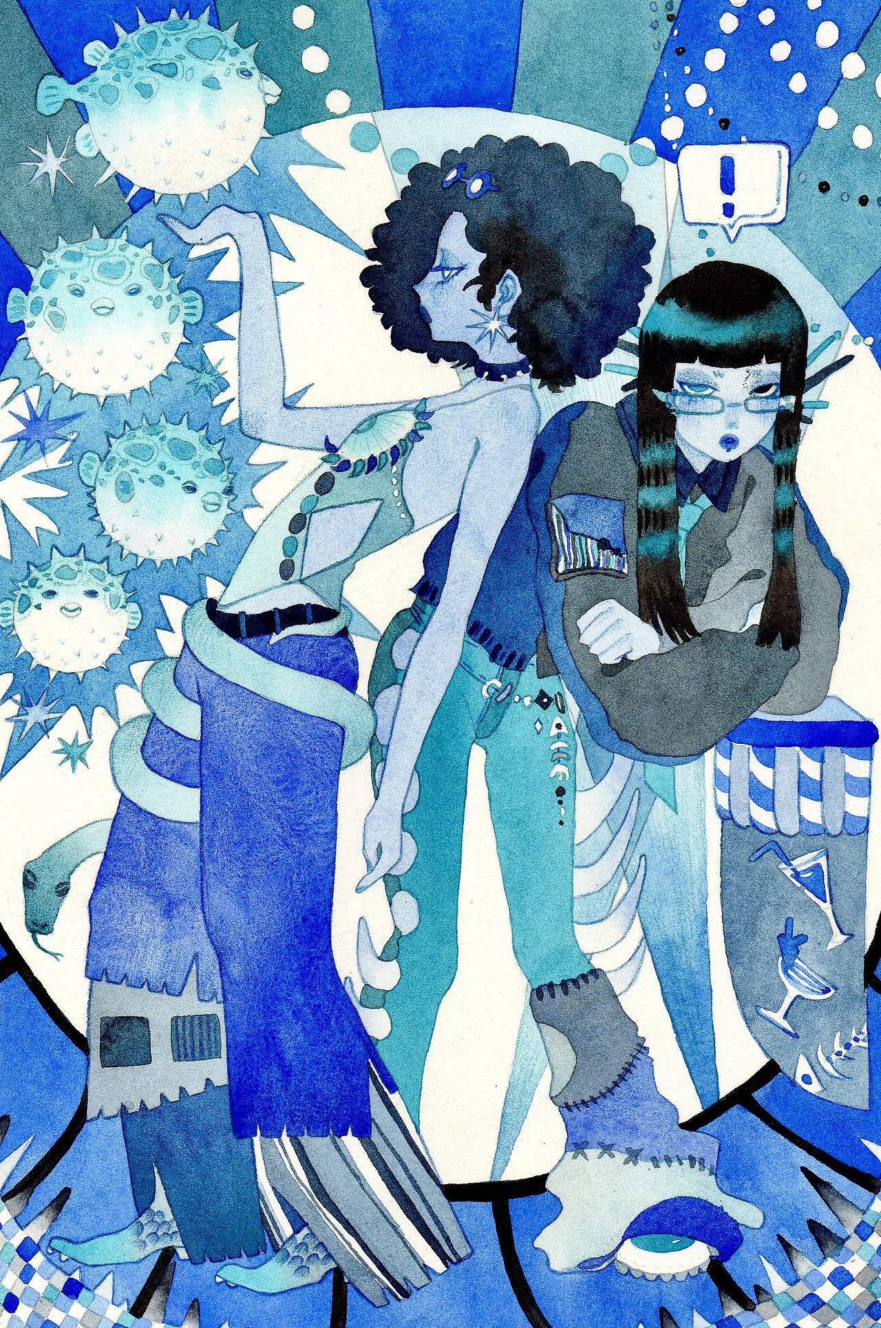 泡泡俱乐部（图ZMzE0NzExODUy） - 艺术插画 - 站酷设计师小鹬_yuunie原创素材 - 站酷ZCOOL