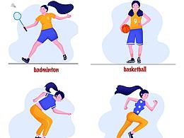 運(yùn)動(dòng)風(fēng)女孩插畫｜Sports Make Life Better