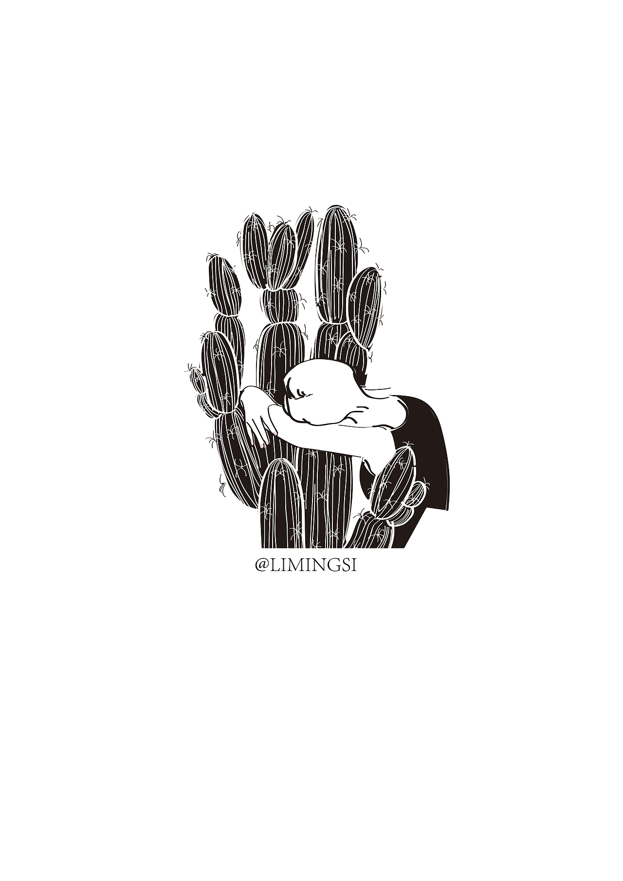 仙人掌女孩（圖ZMTMzNjUwNzEy） - 藝術(shù)插畫 - 站酷設(shè)計師Pa屎原創(chuàng)素材 - 站酷ZCOOL