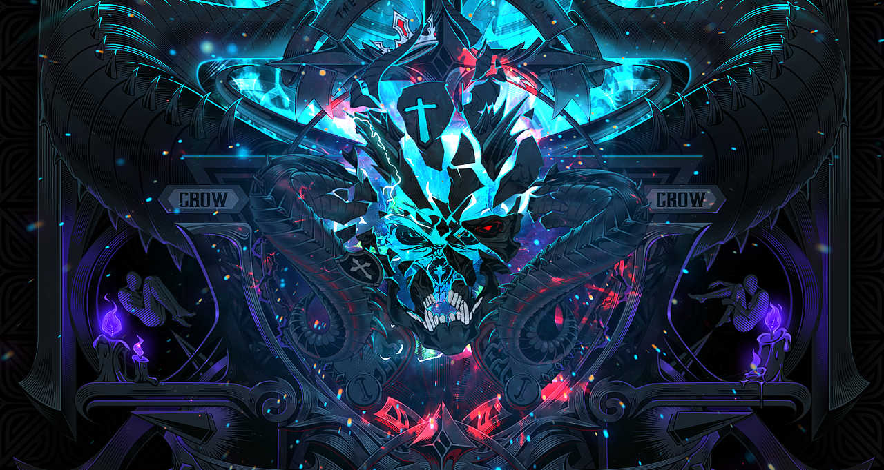 哥特插画七宗罪no2:暴怒_the-crow-站酷zcool