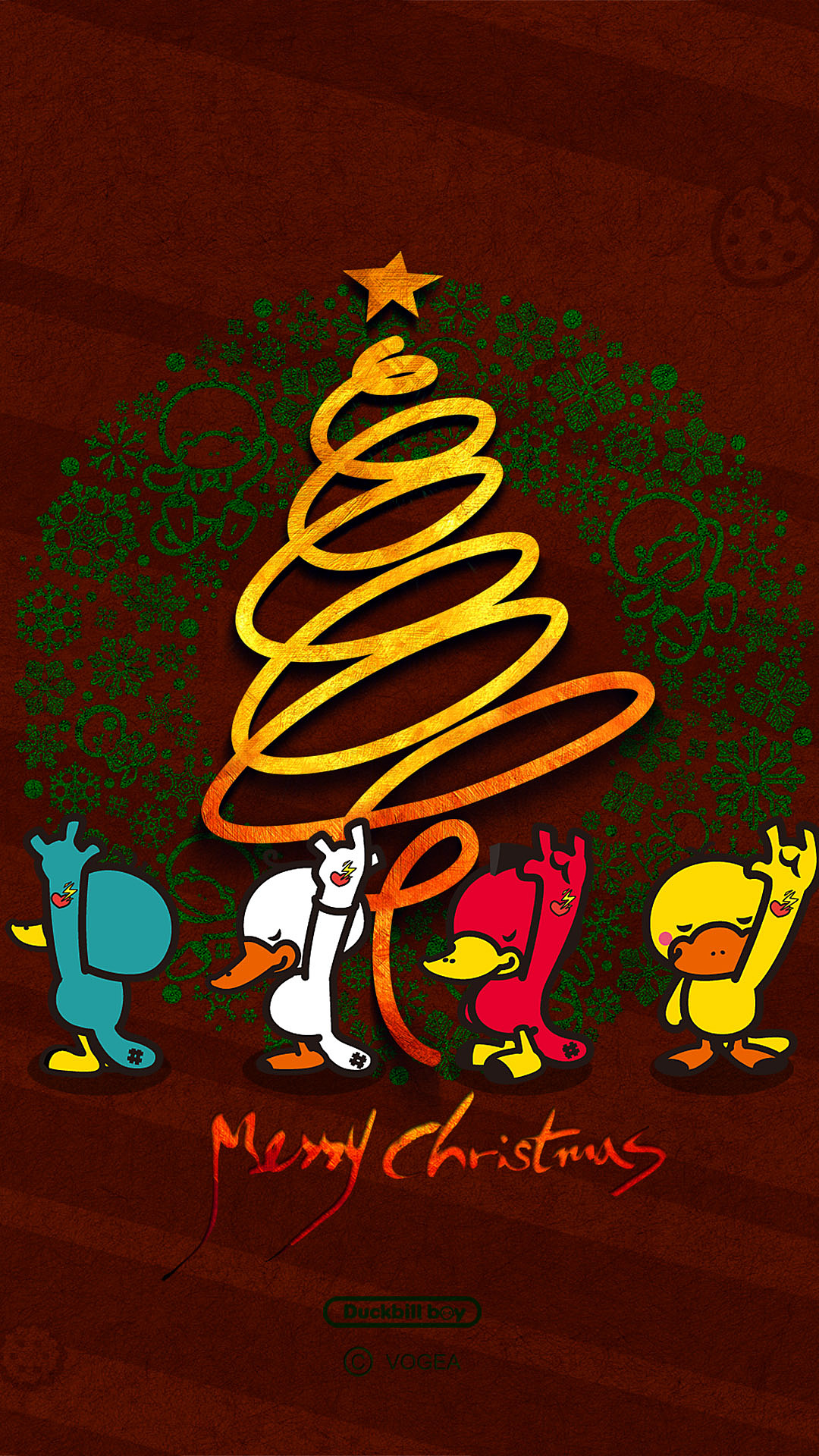 鸭嘴兽男孩 圣诞系列 高清手机壁纸(IPHONE6壁纸、安卓壁纸、iPad壁纸)