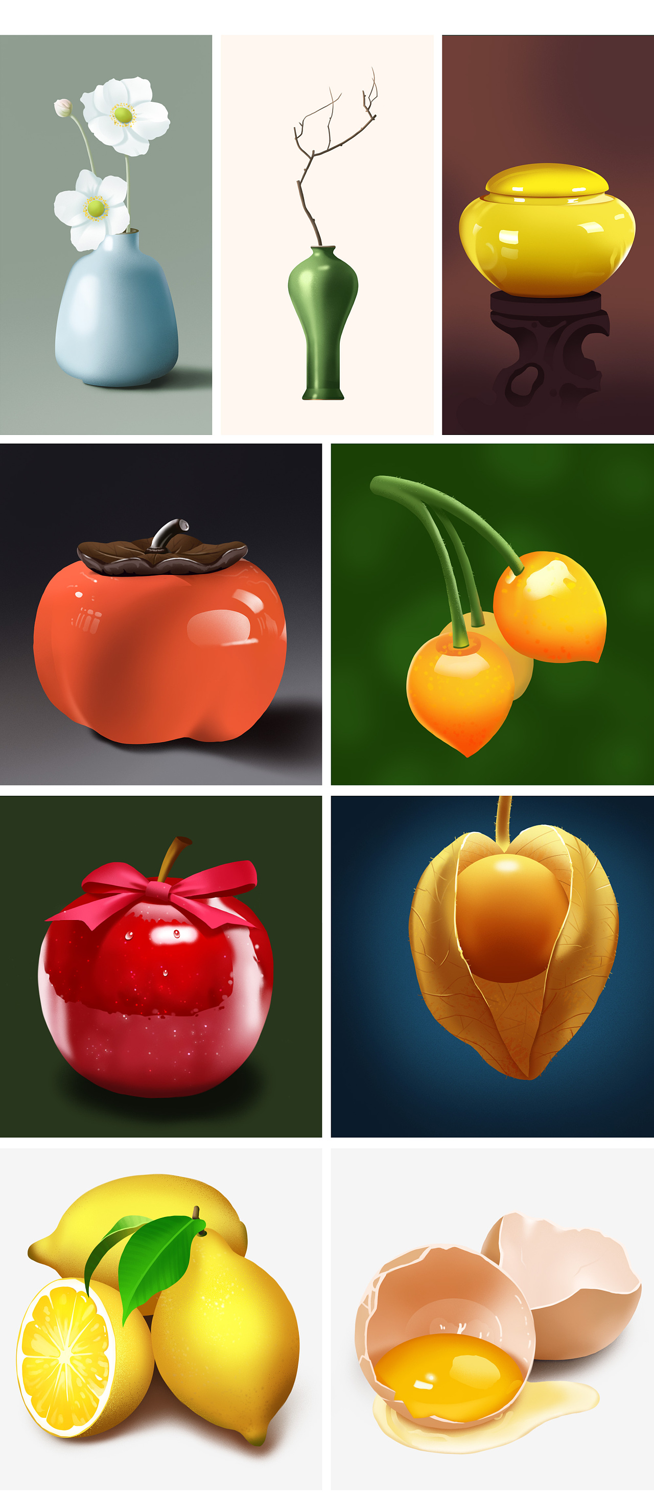 板绘色彩静物|插画|创作习作|帅小彦 - 原创作品 - 站酷 (zcool)