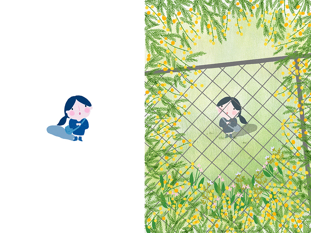 “翻越栅栏”—五月的练习（图ZNzk0NTAwMDA=） - 创作习作 - 站酷设计师小妃妃Odette原创素材 - 站酷ZCOOL