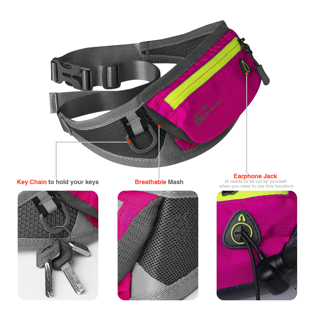 产品摄影 PS精修图 运动腰包 亚马逊 电商