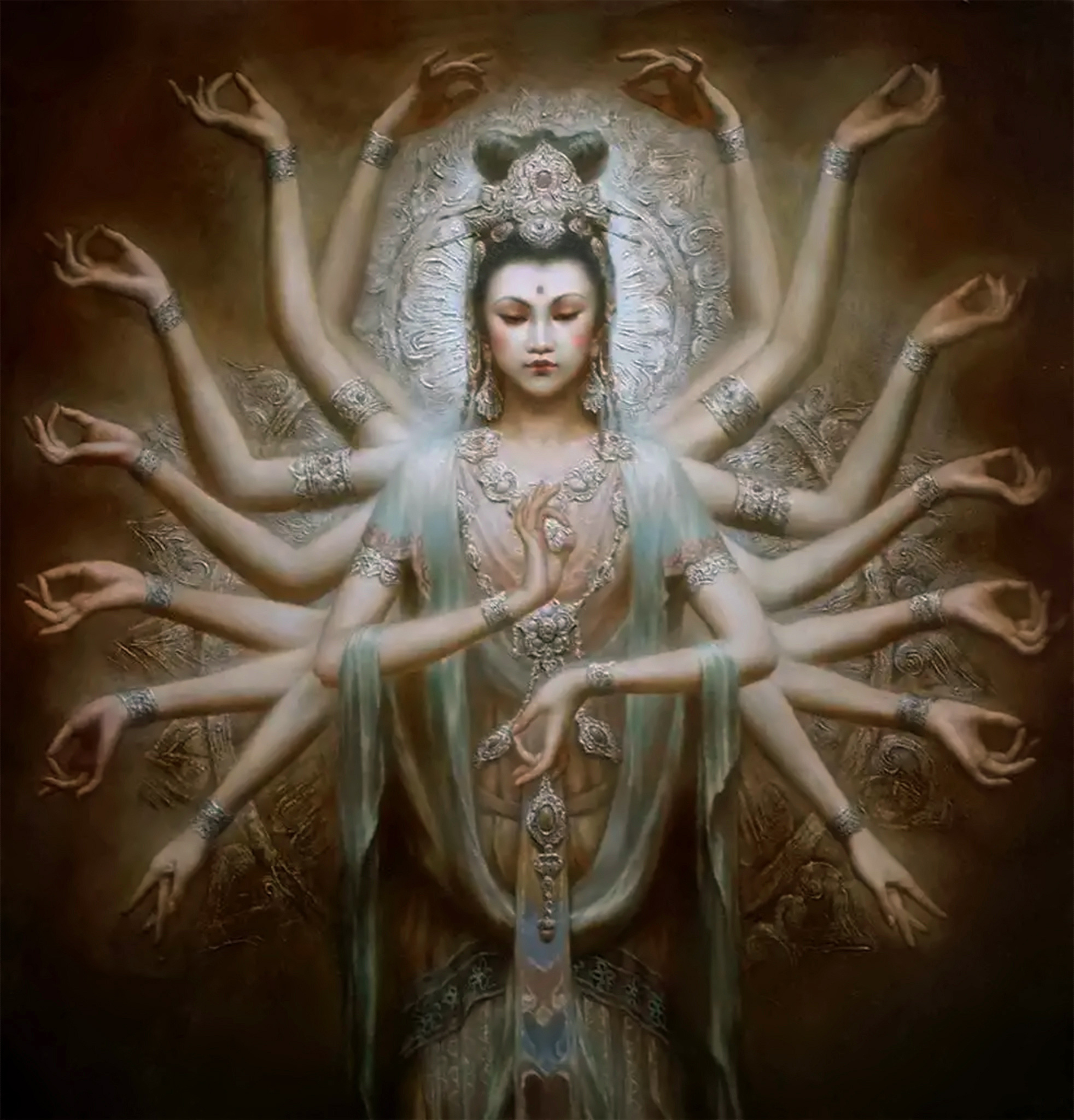 乐舞飞天 尹铭君 曾浩油画