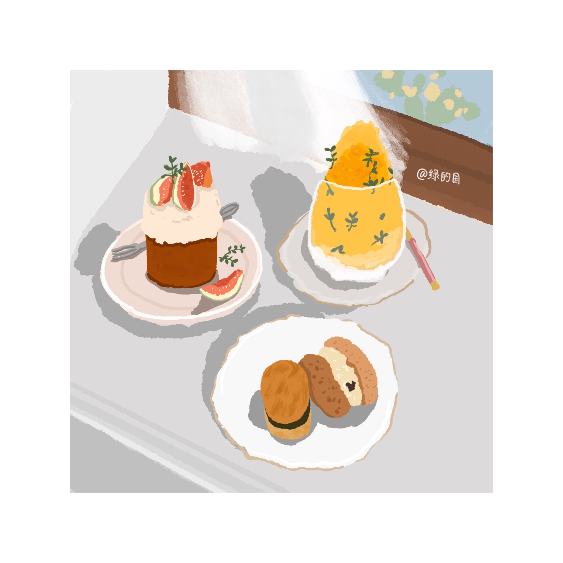 〈下午茶〉系列插画