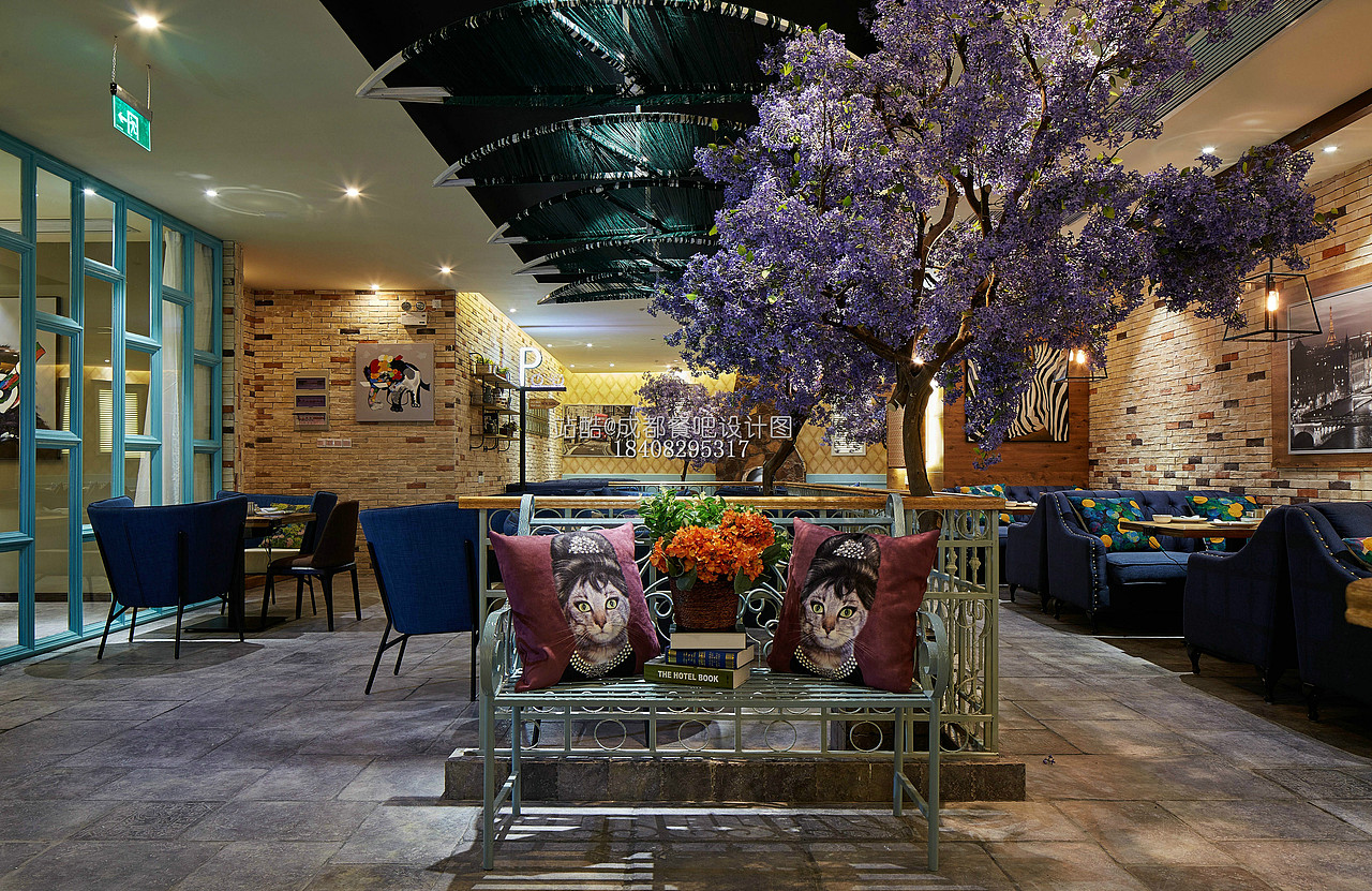 成都餐吧设计图|泰式餐吧装修设计|成都花园餐吧设计|成都音乐餐吧设计