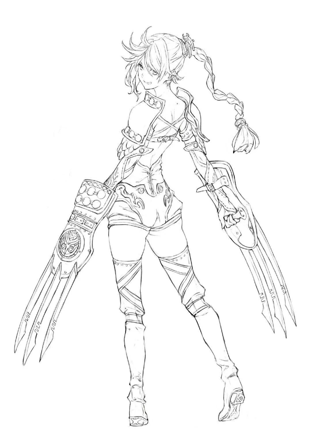 原画丨绘画丨插画线稿丨画师草野シンタ