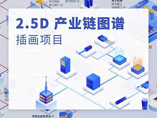 2.5D 产业链插画项目