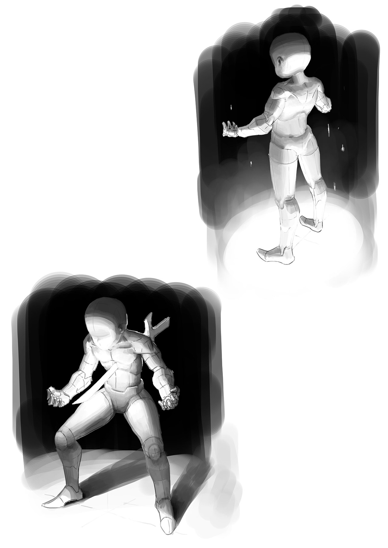 这个是之前的 体块结构加光影练习