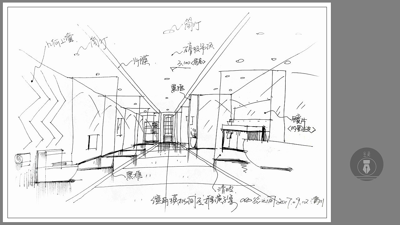 空间手绘创作作品。（图ZMjgxMzU4ODY4） - 展陈设计 - 站酷设计师山水之间手绘图像原创素材 - 站酷ZCOOL