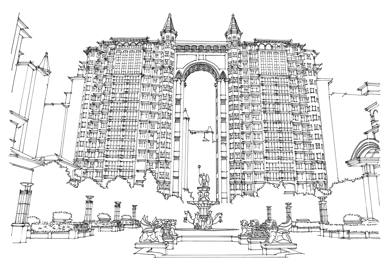 边画边学建筑吧。不断更新中。。。。（图ZMjUyMjcwODg=） - 建筑设计 - 站酷设计师攻克先生代光钢原创素材 - 站酷ZCOOL