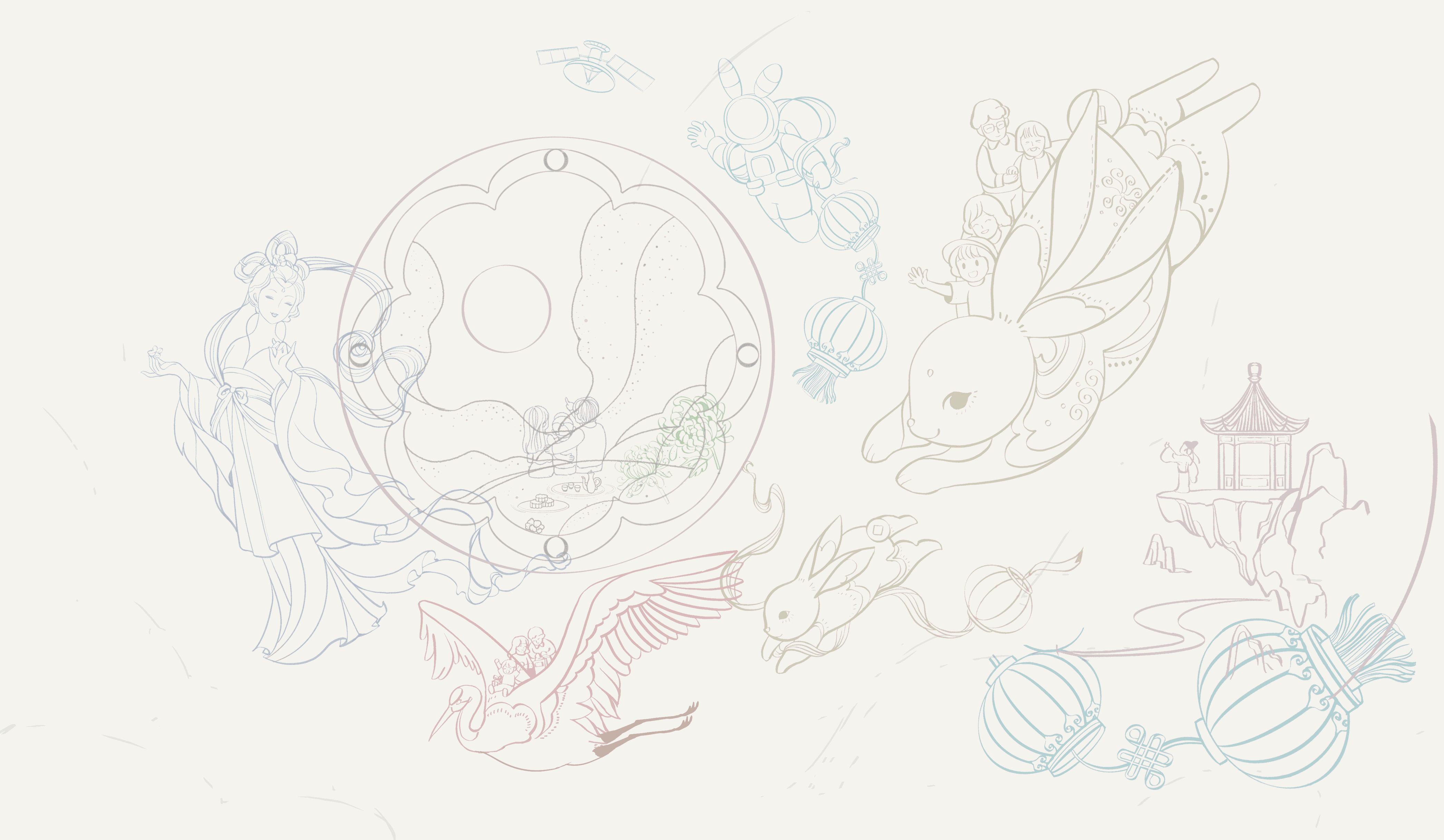 中秋节-节日贺图商业插画