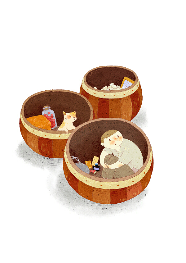 《大林和小林》（图ZOTU4MjQ1NzI=） - 儿童插画 - 站酷设计师桃染Lin原创素材 - 站酷ZCOOL