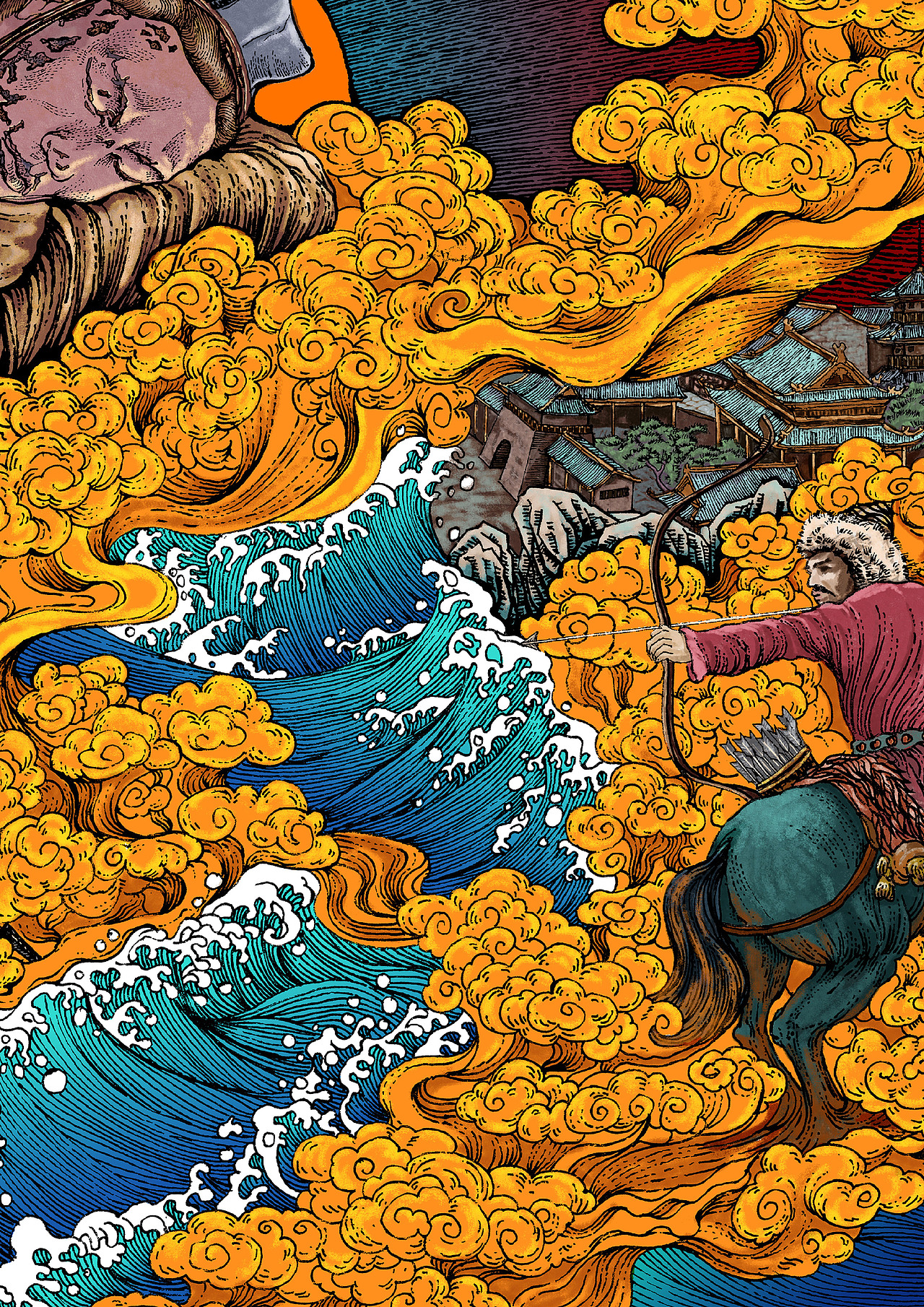 《守护》（图ZMTM0NzU1ODg0） - 商业插画 - 站酷设计师晨昏昼夜文化创意原创素材 - 站酷ZCOOL