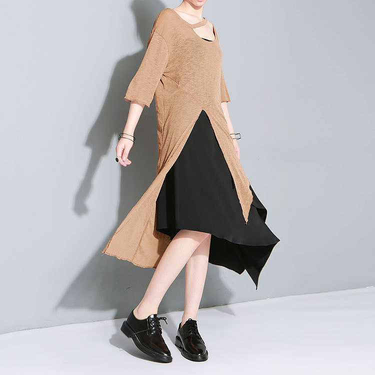 【原创品质】欧美站 2016女装新品 A字型格不对称半身裙