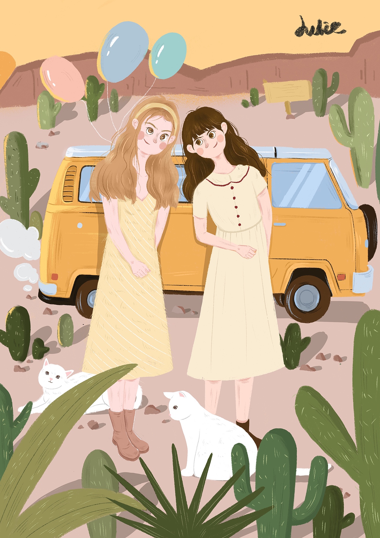 闺蜜|插画|商业插画|ss番茄和西红_原创作品-站酷zcool