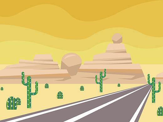 沙漠公路（个人主页-ZMzU2MzY0NDQ=） - 图案 - 站酷设计师风声醉月原创素材 - 站酷ZCOOL