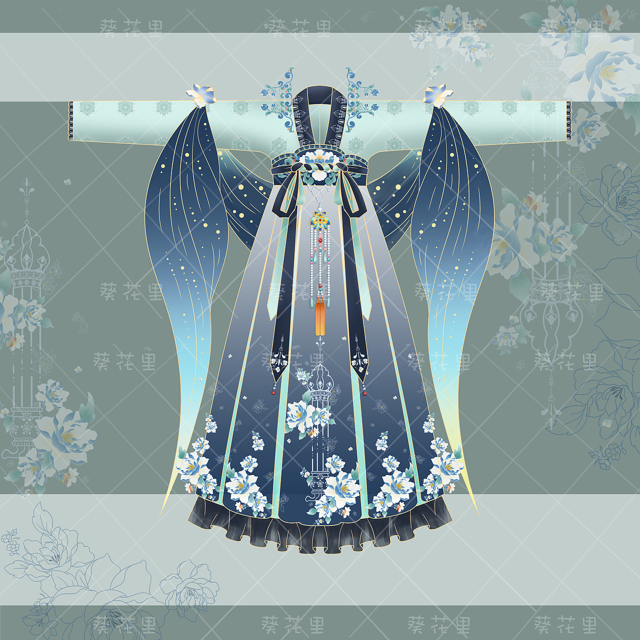 汉服设计待出（图ZMjkwNDcwMzcy） - 传统/民族服饰 - 站酷设计师葵花里原创素材 - 站酷ZCOOL