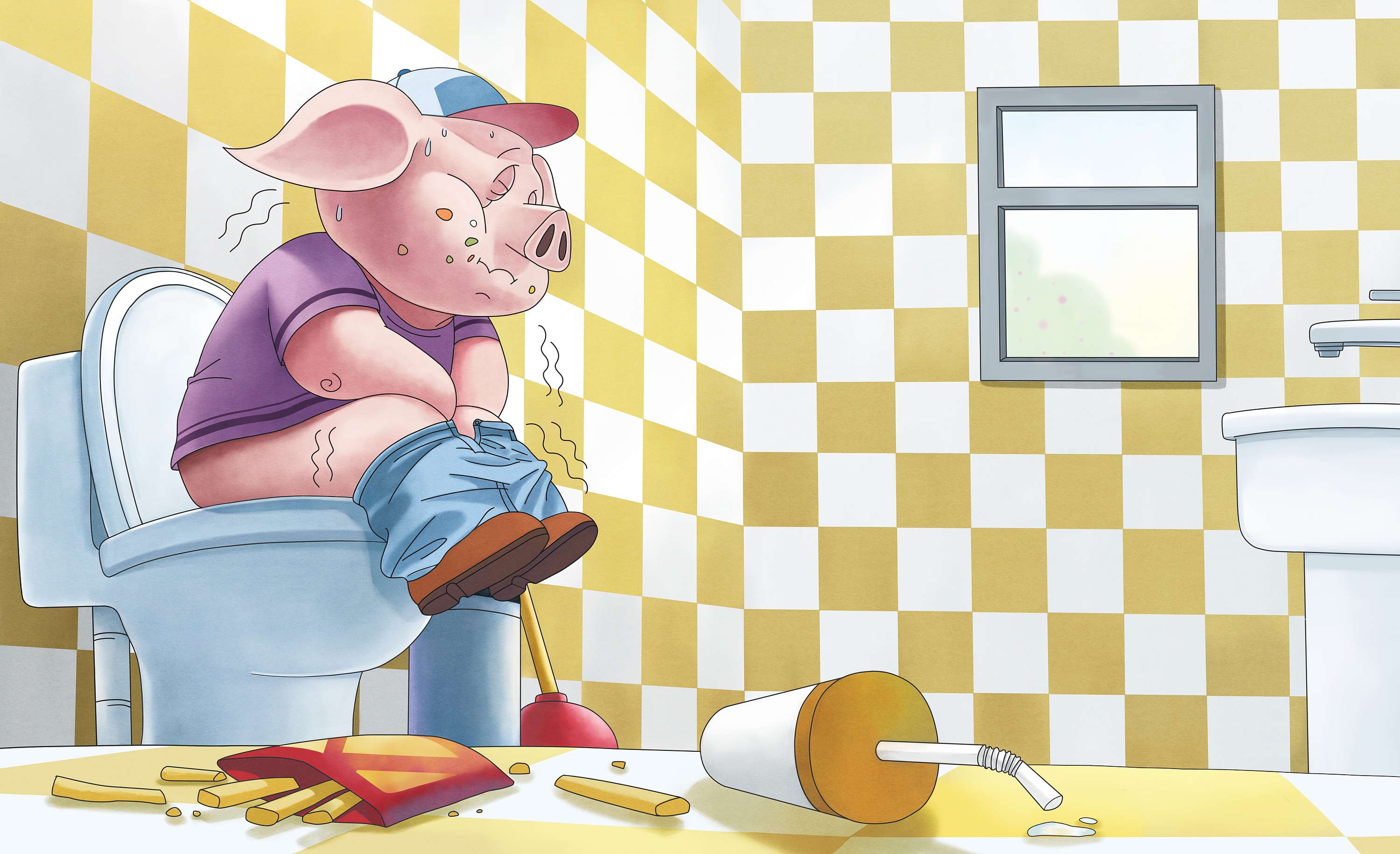 绘本《谁在厕所里?》