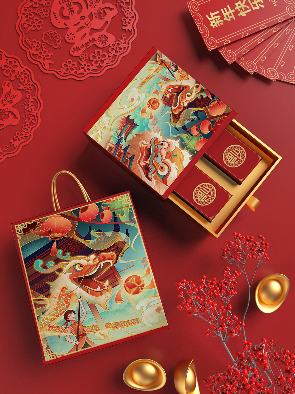 龙年贺图《年》（图ZMzU0NDQwOTg0） - 概念设定 - 站酷设计师涂个西林原创素材 - 站酷ZCOOL