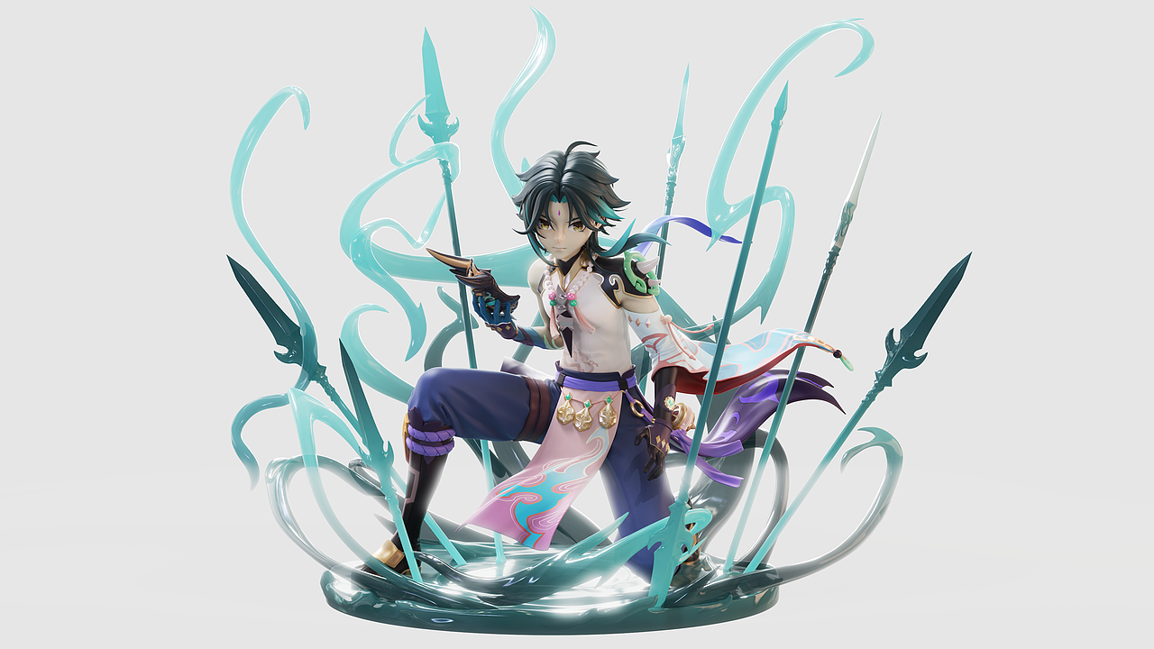 原神同人手办——魈（图ZMzI0Njg1NzA0） - 玩具 - 站酷设计师睿语_ReYU原创素材 - 站酷ZCOOL