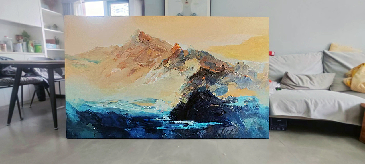 《山》（图ZMzY0MDI4MzM2） - 绘画 - 站酷设计师画者浩天原创素材 - 站酷ZCOOL