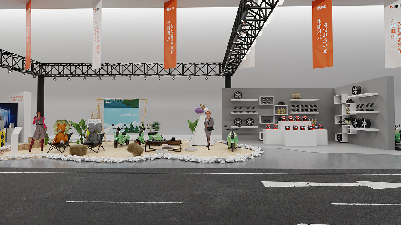 雅迪电动车展（图ZMzQ4MDU5Mjky） - 展陈设计 - 站酷设计师王鹏9247原创素材 - 站酷ZCOOL