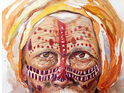 老人彩铅加水彩插画（个人主页-ZMjk0MzE5MDA=） - 创作习作 - 站酷设计师冰冰梁哎原创素材 - 站酷ZCOOL