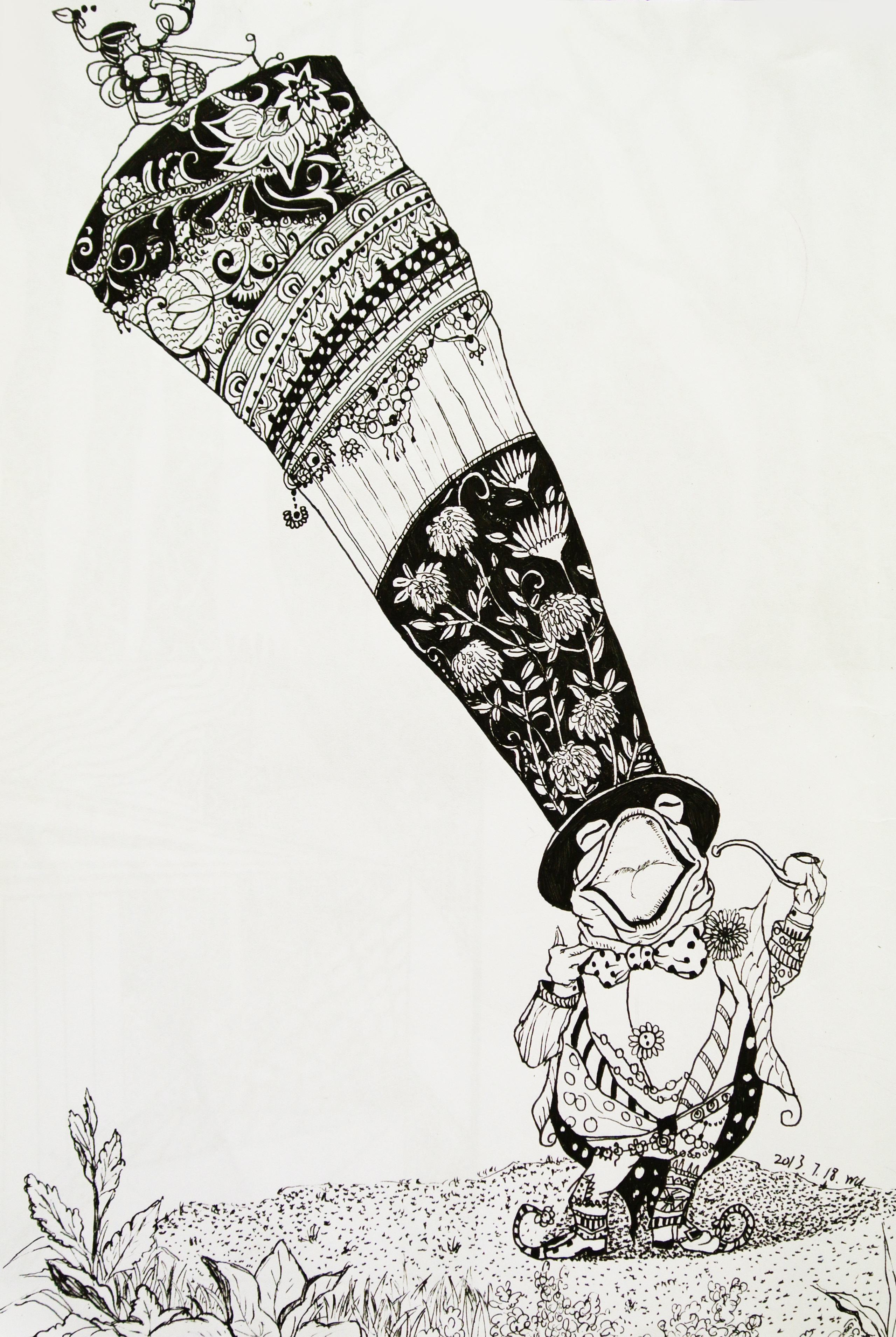 单色插图|插画|其他插画|武子琼 - 原创作品 - 站酷 (zcool)