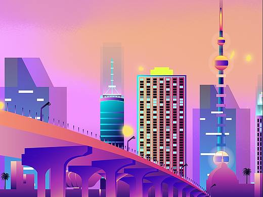 分享一组房地产手绘的插画海报