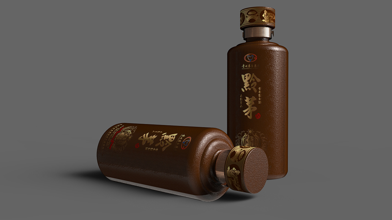 黔茅柔雅白酒包装设计