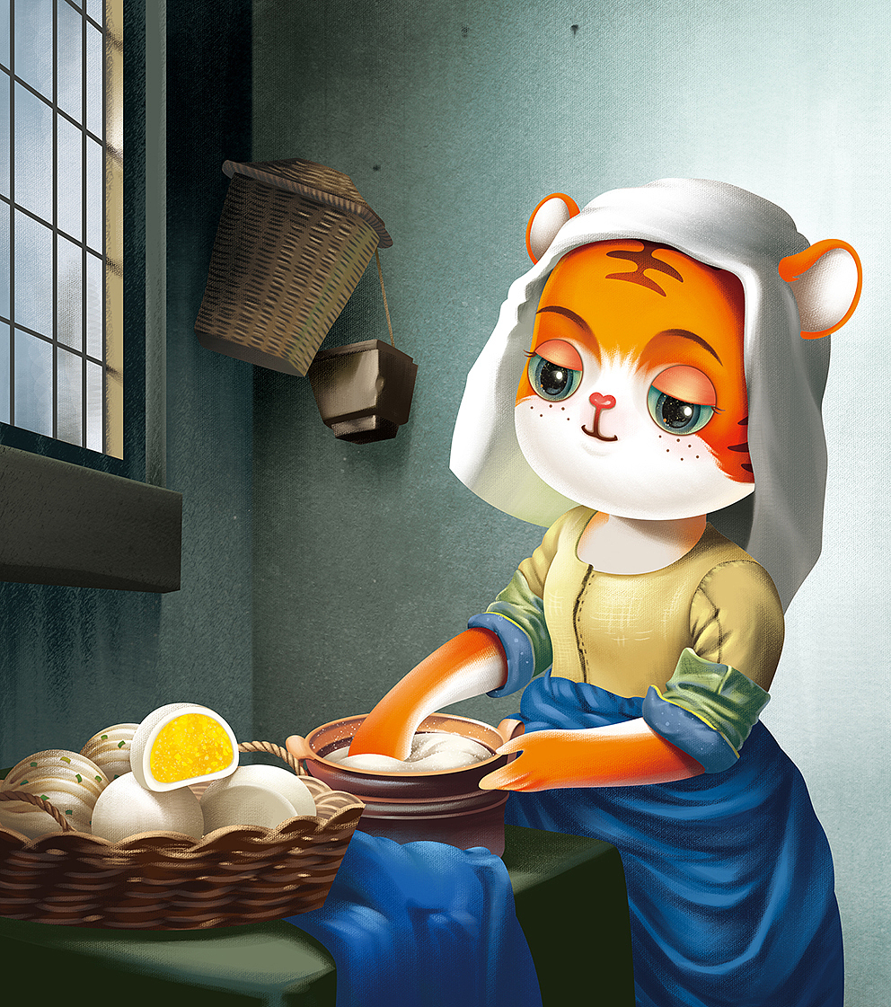 2022虎年新年台历——名画也吃货（图ZMjc5MTczMDI4） - 商业插画 - 站酷设计师虎妞666原创素材 - 站酷ZCOOL