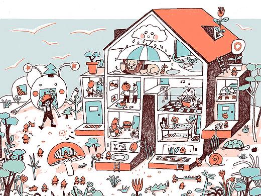 儿童/绘本插画《无名岛》