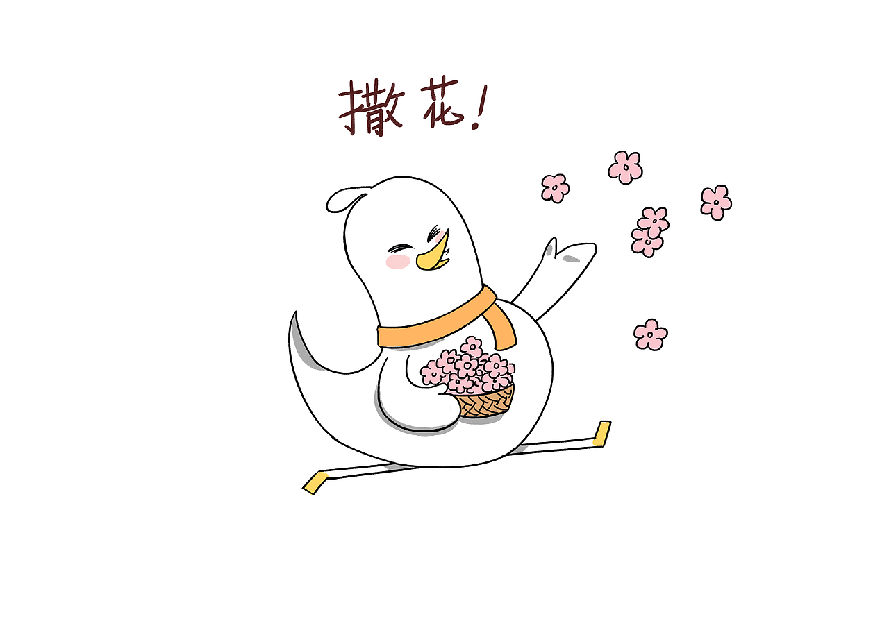 黑嘴鸥湿地保护动物角色设计