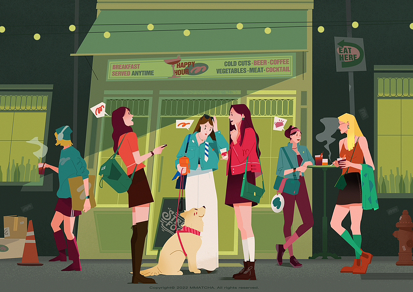 绿色小酒馆（图ZMzM2OTM2MDc2） - 创作习作 - 站酷设计师Mmatcha麻茶原创素材 - 站酷ZCOOL