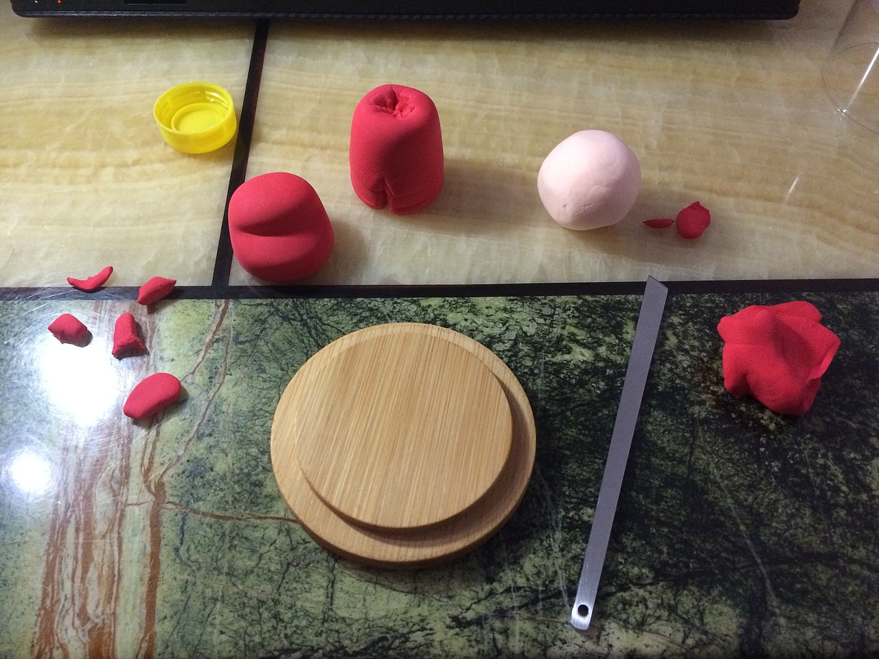 手工作品超轻粘土小财神玉如意金元宝富甲天下