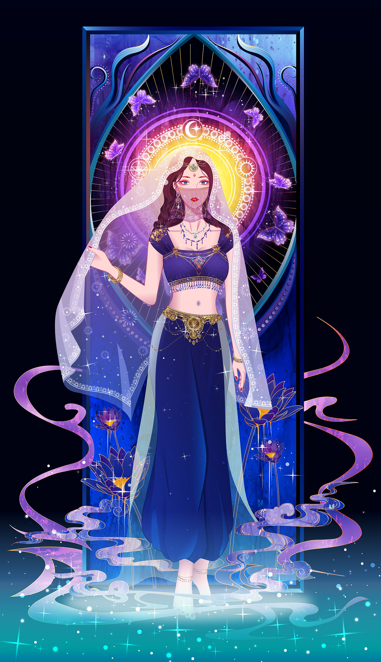 ai绘图 "来自西域的美人"