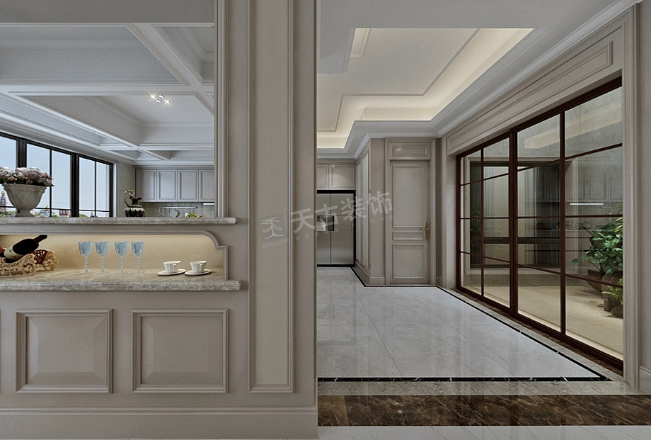 南川中海黎香湖别墅装修|美式轻奢独栋别墅设计效果图