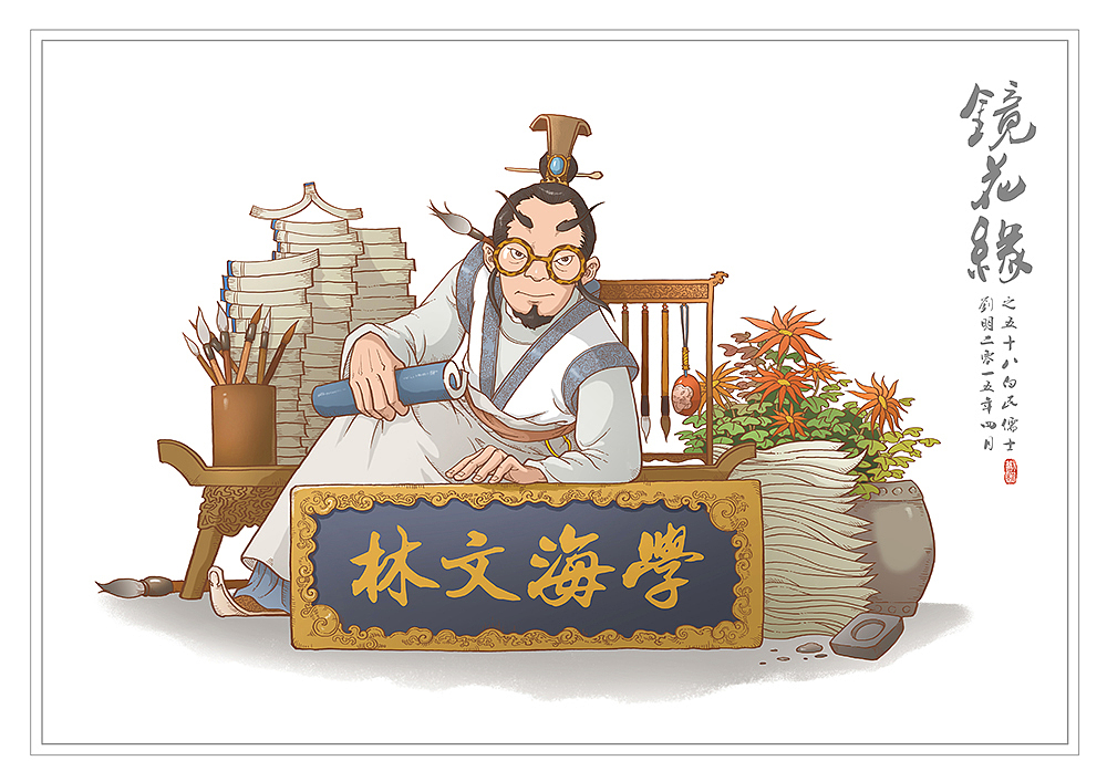 我的《镜花缘》(1-100)（图ZMzcwMjIyOTY=） - 创作习作 - 站酷设计师刘明de画画本子原创素材 - 站酷ZCOOL