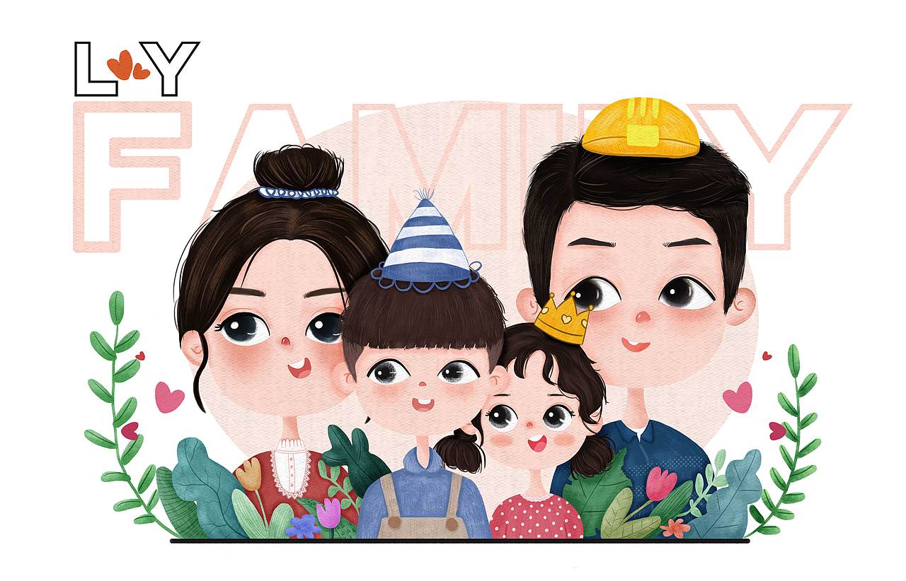 十月插画-全家福（图ZMjMwMTIxMTcy） - 创作习作 - 站酷设计师小小舒xiaoxiao原创素材 - 站酷ZCOOL