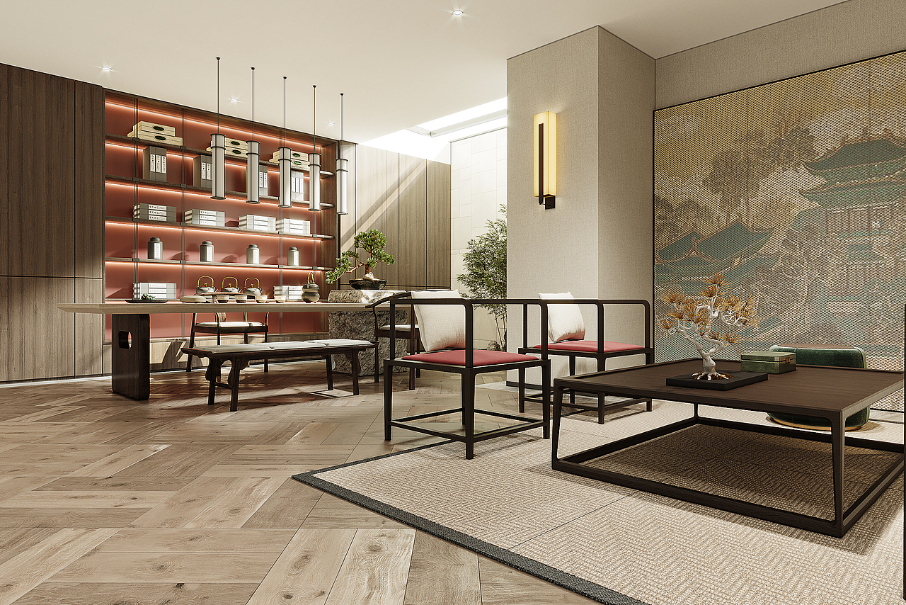 新中式（图ZMjk2NTcxNzgw） - 家装设计 - 站酷设计师Jtong原创素材 - 站酷ZCOOL