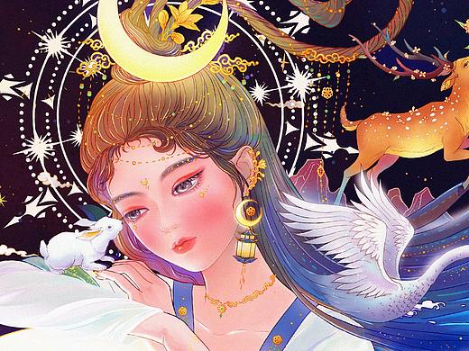中秋节 嫦娥奔月