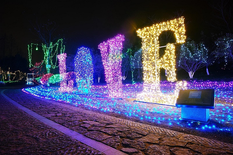 上海幕明节日灯光装饰 七夕中秋灯光互动亮化工程