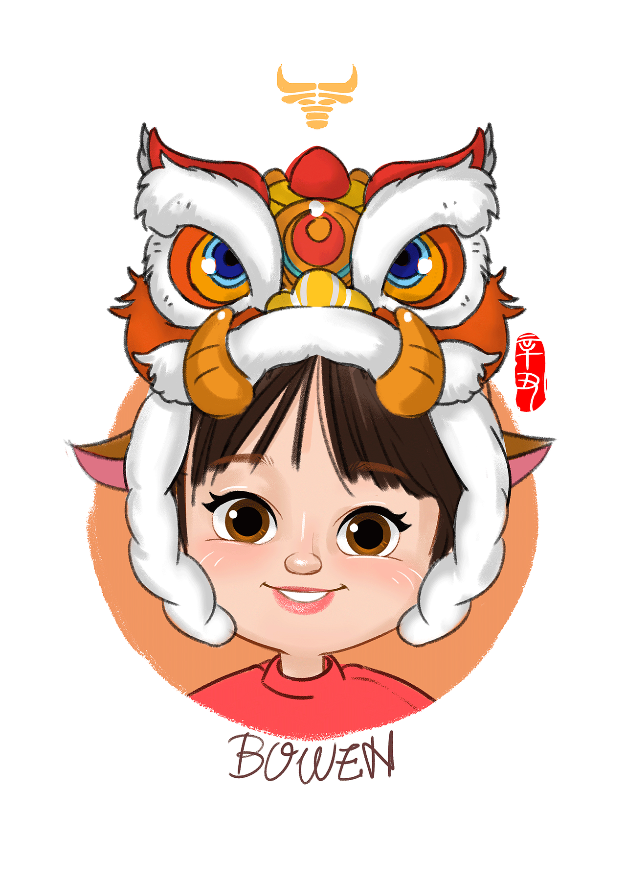 牛年（图ZMjM4NTU2MzA0） - 单幅漫画 - 站酷设计师Bowen不舍昼夜原创素材 - 站酷ZCOOL