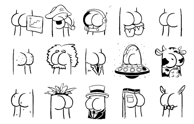 资源｜美丽的圆屁股插图集合（图ZMjAxMTQ5OTY0） - 图案 - 站酷设计师羊皮商人原创素材 - 站酷ZCOOL