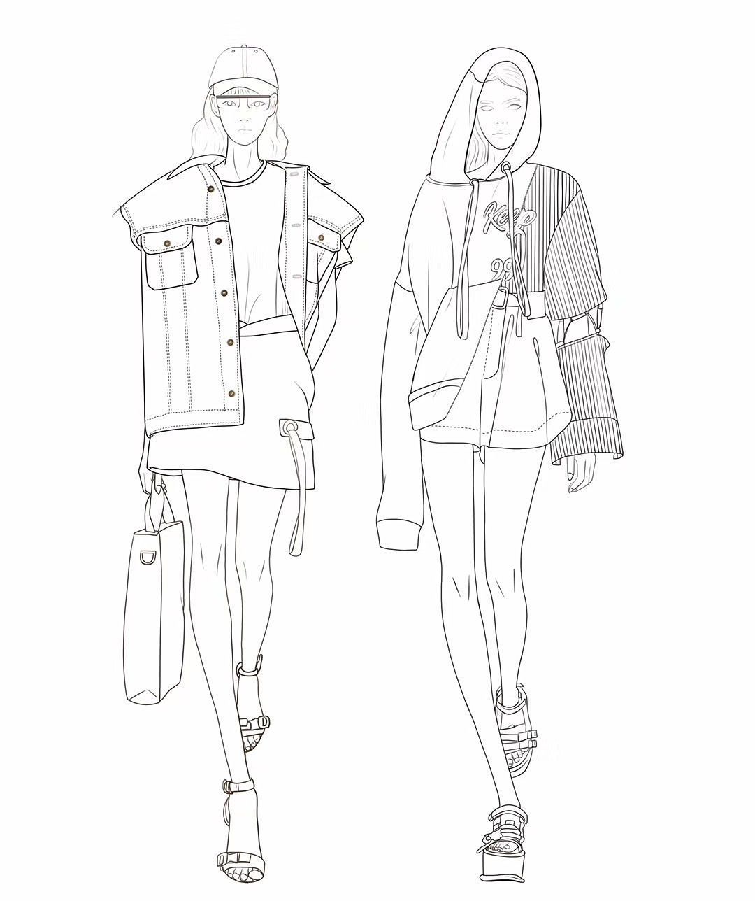 服装手绘效果图