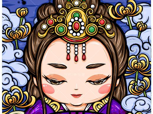 国潮插画-四大美女-貂蝉